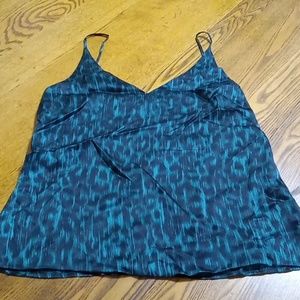 L'AGENCE Womens Shirt XS EXTRA SMALL Tank Top NEW Animal Print Summer Spring